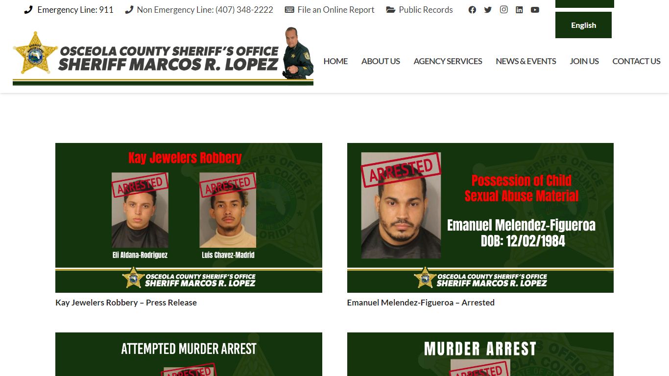 Arrests Archives - Osceola County Sheriff's Office - Sheriff Marco Lopez